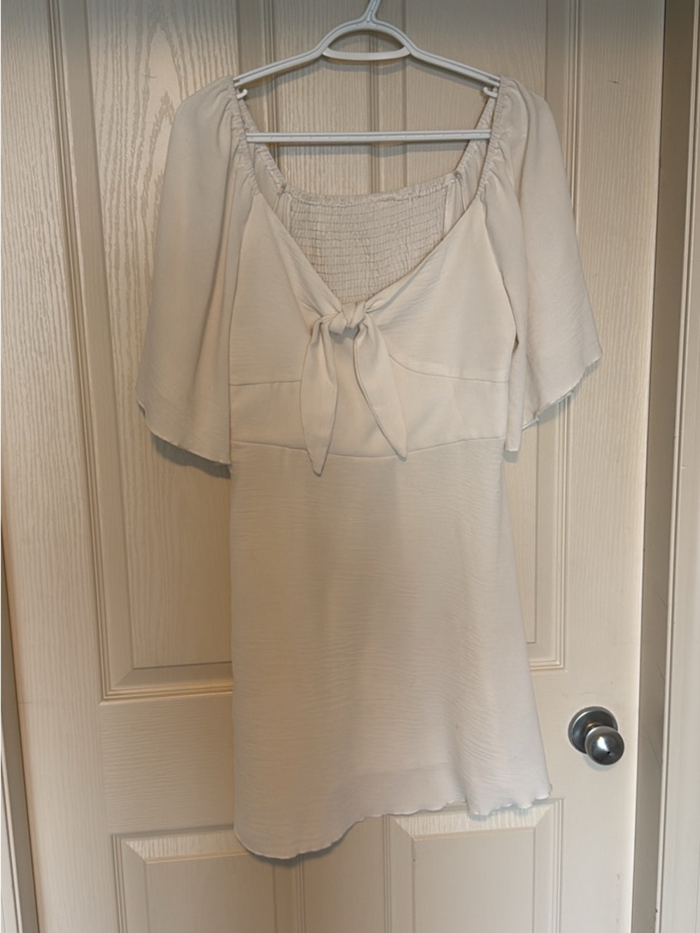 Women's white Tie-Front Dress